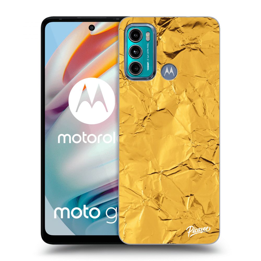 Picasee husă transparentă din silicon pentru Motorola Moto G60 - Gold