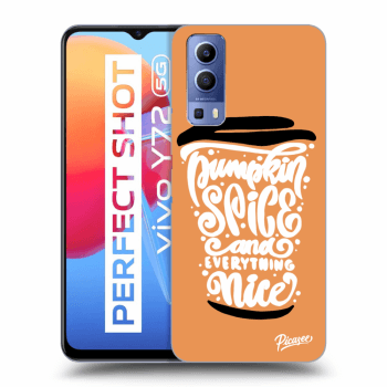 Husă pentru Vivo Y72 5G - Pumpkin coffee