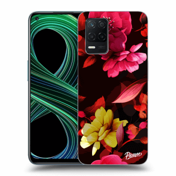 Picasee husă neagră din silicon pentru Realme 8 5G - Dark Peonny