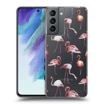 Picasee husă transparentă din silicon pentru Samsung Galaxy S21 FE 5G - Flamingos