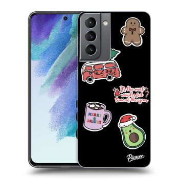 Husă pentru Samsung Galaxy S21 FE 5G - Christmas Stickers