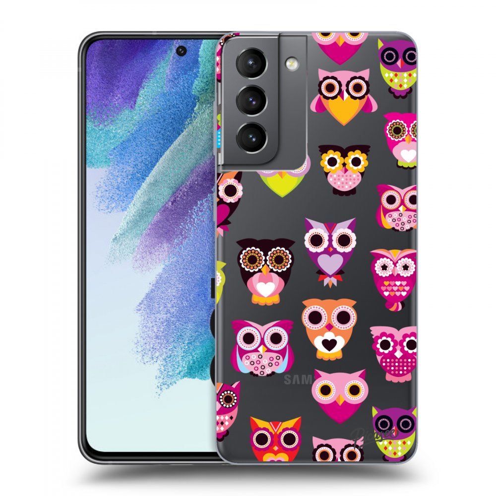 Picasee husă transparentă din silicon pentru Samsung Galaxy S21 FE 5G - Owls