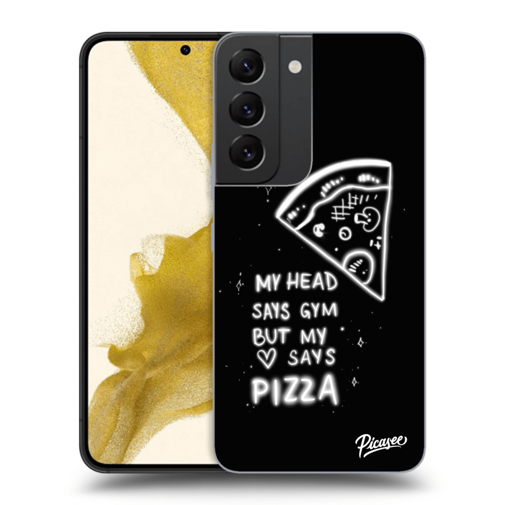 Picasee husă neagră din silicon pentru Samsung Galaxy S22 5G - Pizza