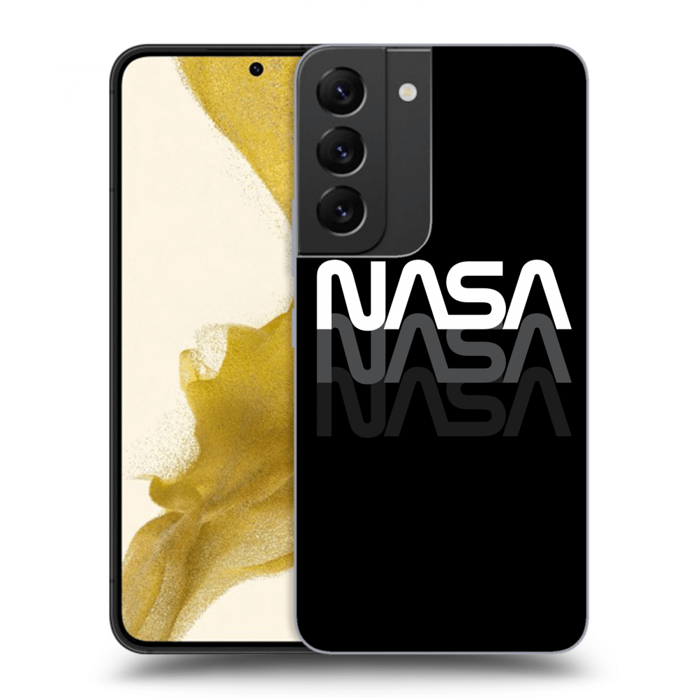 Picasee husă neagră din silicon pentru Samsung Galaxy S22 5G - NASA Triple