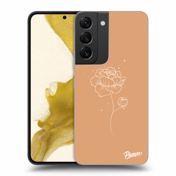 Picasee husă neagră din silicon pentru Samsung Galaxy S22 5G - Peonies