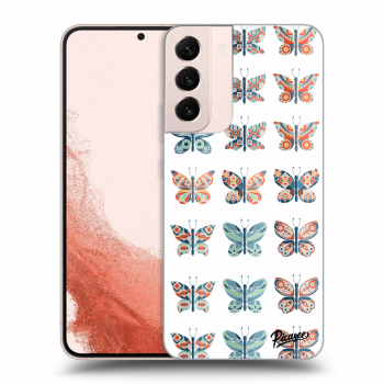 Picasee husă neagră din silicon pentru Samsung Galaxy S22+ 5G - Butterflies
