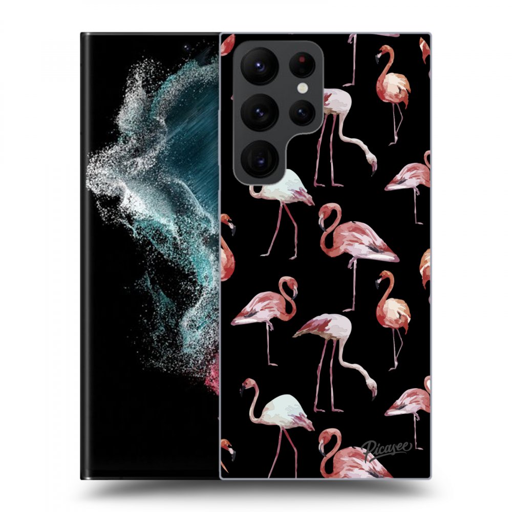 Picasee ULTIMATE CASE PowerShare pentru Samsung Galaxy S22 Ultra 5G - Flamingos