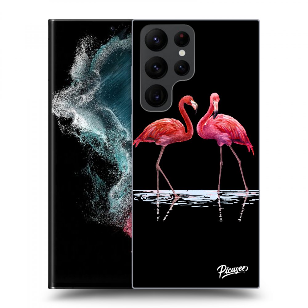 Picasee ULTIMATE CASE pentru Samsung Galaxy S22 Ultra 5G - Flamingos couple
