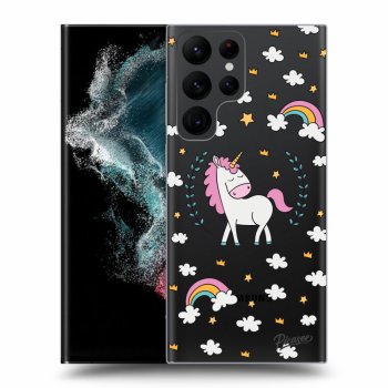 Picasee husă transparentă din silicon pentru Samsung Galaxy S22 Ultra 5G - Unicorn star heaven