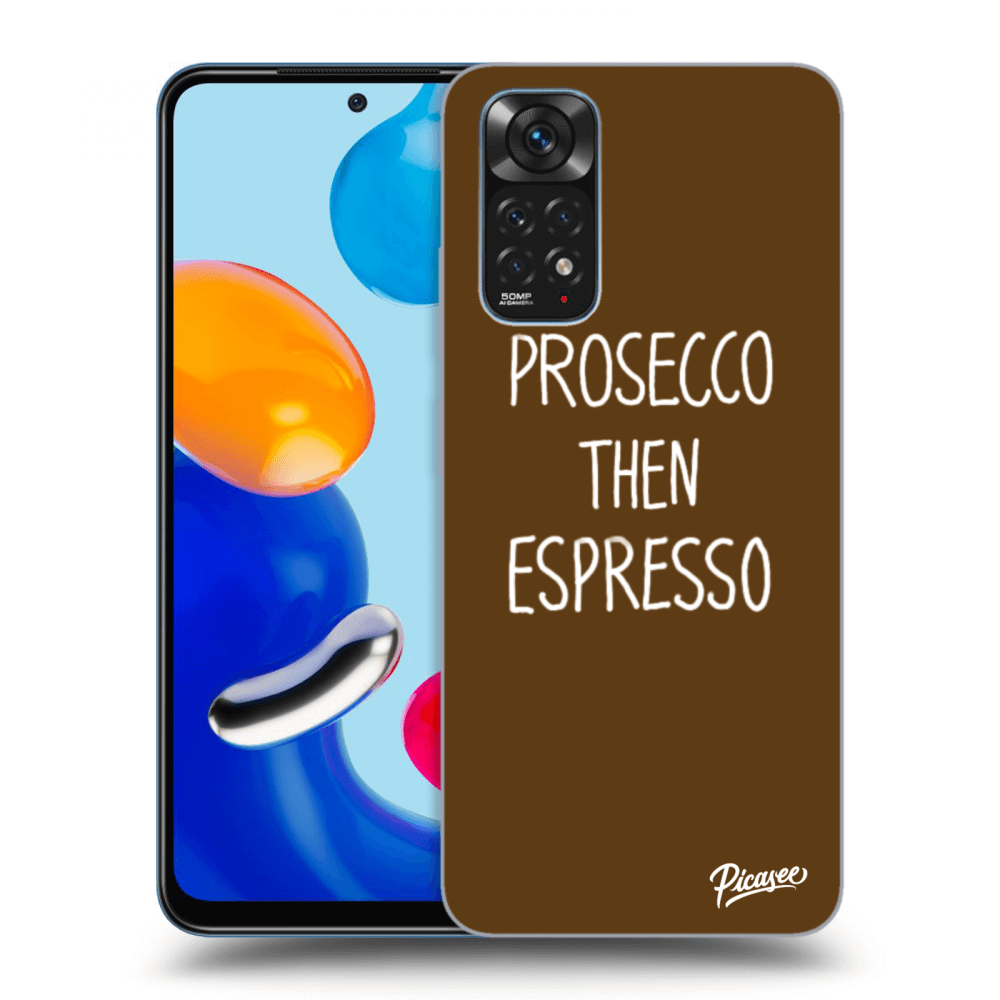 Picasee husă transparentă din silicon pentru Xiaomi Redmi Note 11 - Prosecco then espresso