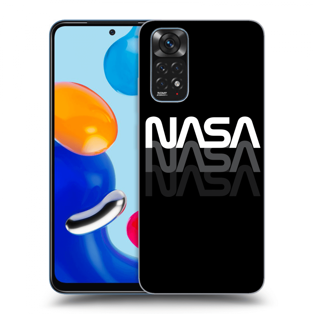 Picasee husă neagră din silicon pentru Xiaomi Redmi Note 11 - NASA Triple