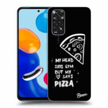 Picasee husă neagră din silicon pentru Xiaomi Redmi Note 11S 4G - Pizza