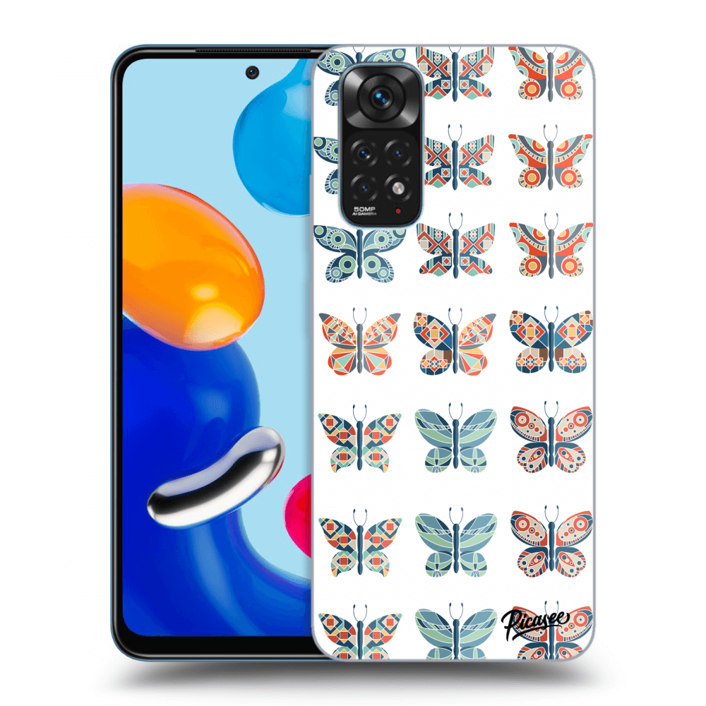 Picasee husă neagră din silicon pentru Xiaomi Redmi Note 11S 4G - Butterflies