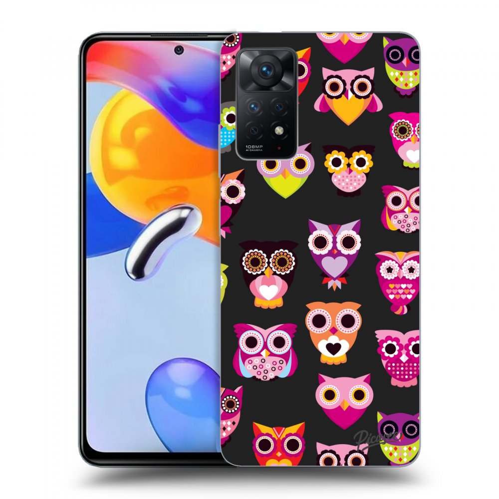 Picasee husă neagră din silicon pentru Xiaomi Redmi Note 11 Pro - Owls