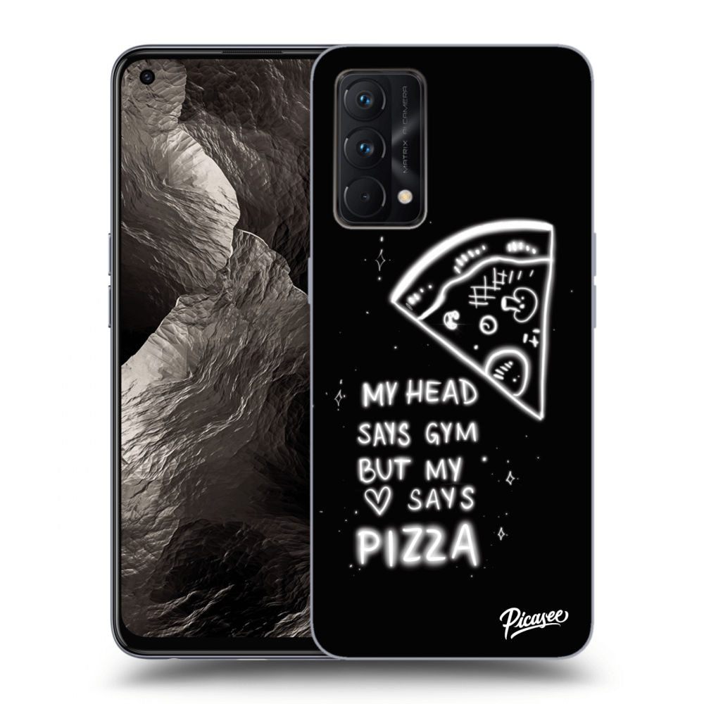 Picasee husă neagră din silicon pentru Realme GT Master Edition 5G - Pizza