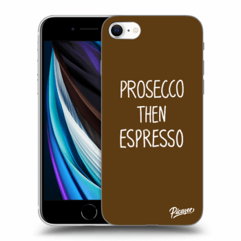 Picasee husă neagră din silicon pentru Apple iPhone SE 2022 - Prosecco then espresso