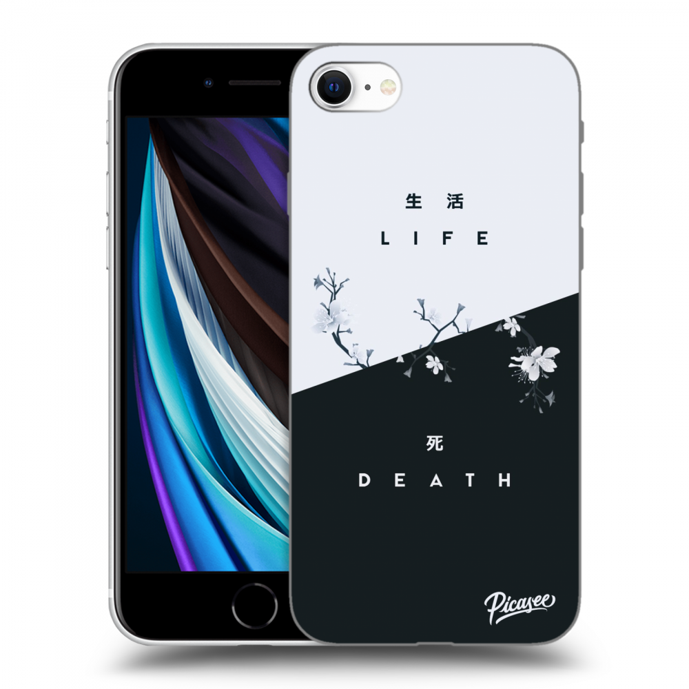 Picasee husă neagră din silicon pentru Apple iPhone SE 2022 - Life - Death