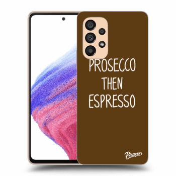 Picasee husă neagră din silicon pentru Samsung Galaxy A53 5G - Prosecco then espresso