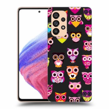 Picasee husă neagră din silicon pentru Samsung Galaxy A53 5G - Owls