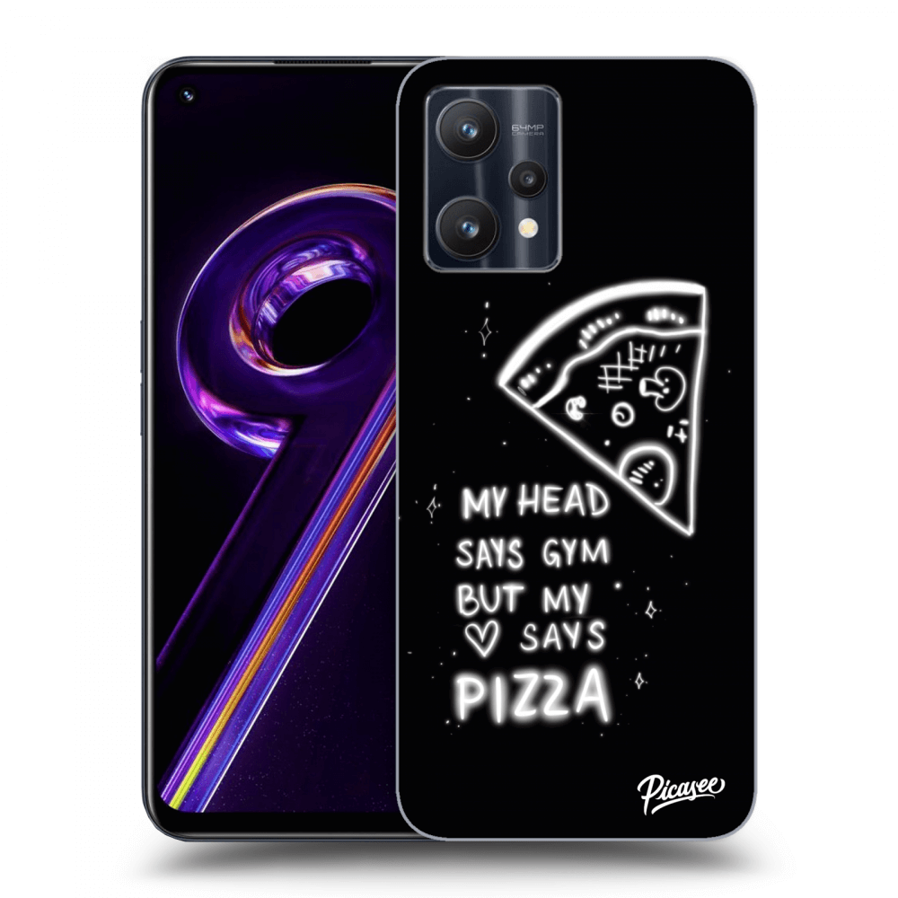 Picasee husă neagră din silicon pentru Realme 9 Pro 5G - Pizza