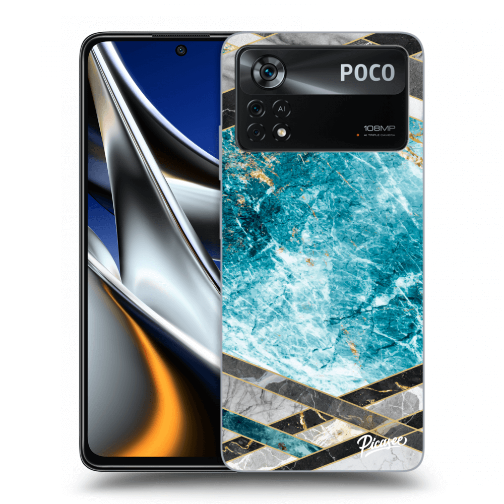 Picasee ULTIMATE CASE pentru Xiaomi Poco X4 Pro 5G - Blue geometry