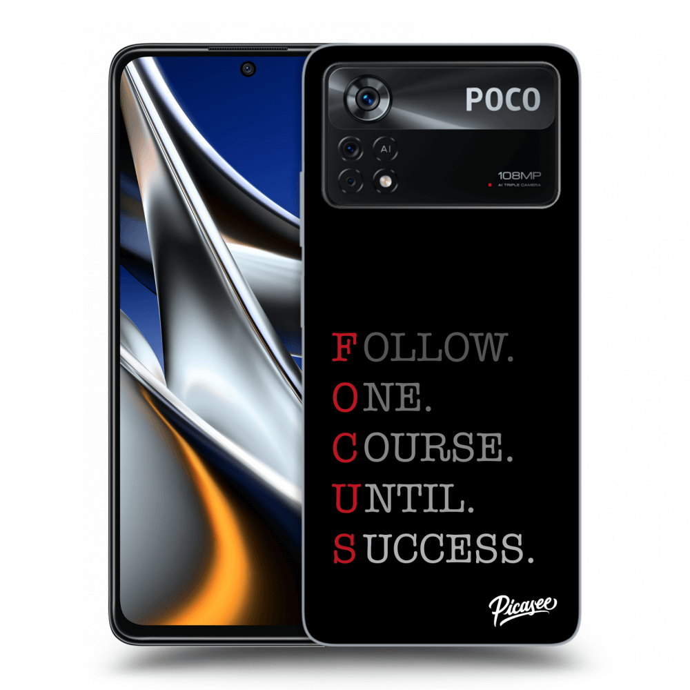 Picasee husă neagră din silicon pentru Xiaomi Poco X4 Pro 5G - Focus
