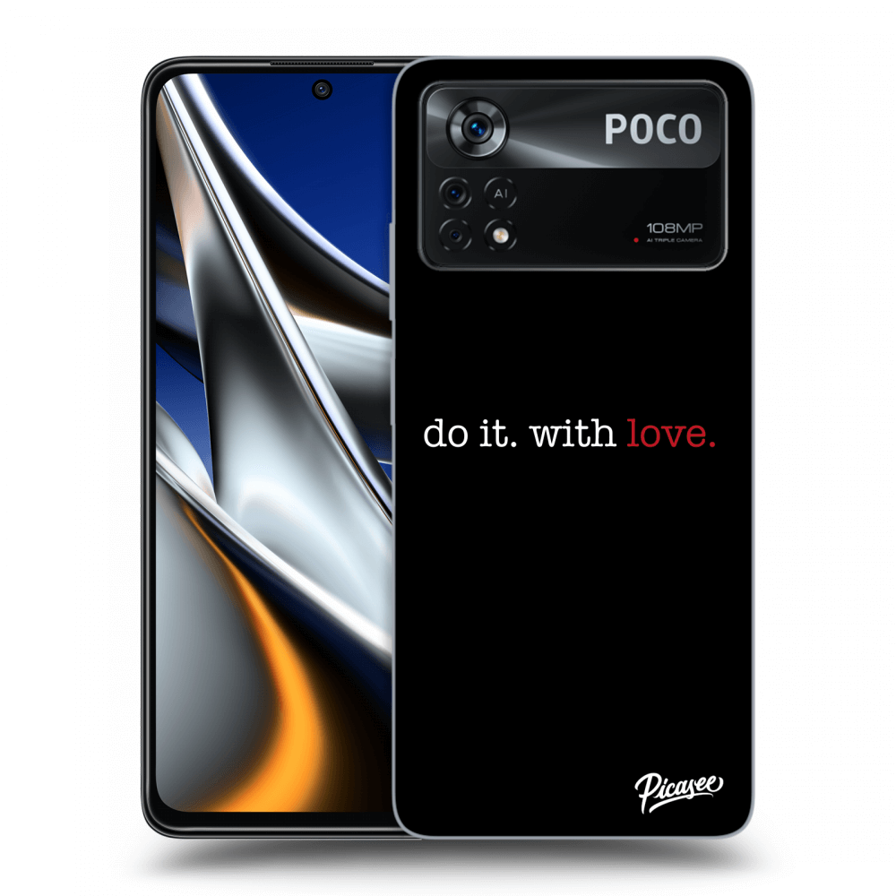 Picasee husă neagră din silicon pentru Xiaomi Poco X4 Pro 5G - Do it. With love.