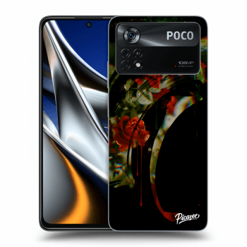 Picasee husă transparentă din silicon pentru Xiaomi Poco X4 Pro 5G - Roses black