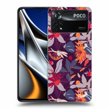 Husă pentru Xiaomi Poco X4 Pro 5G - Purple Leaf