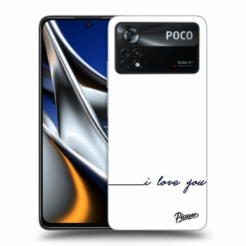 Picasee husă neagră din silicon pentru Xiaomi Poco X4 Pro 5G - I love you