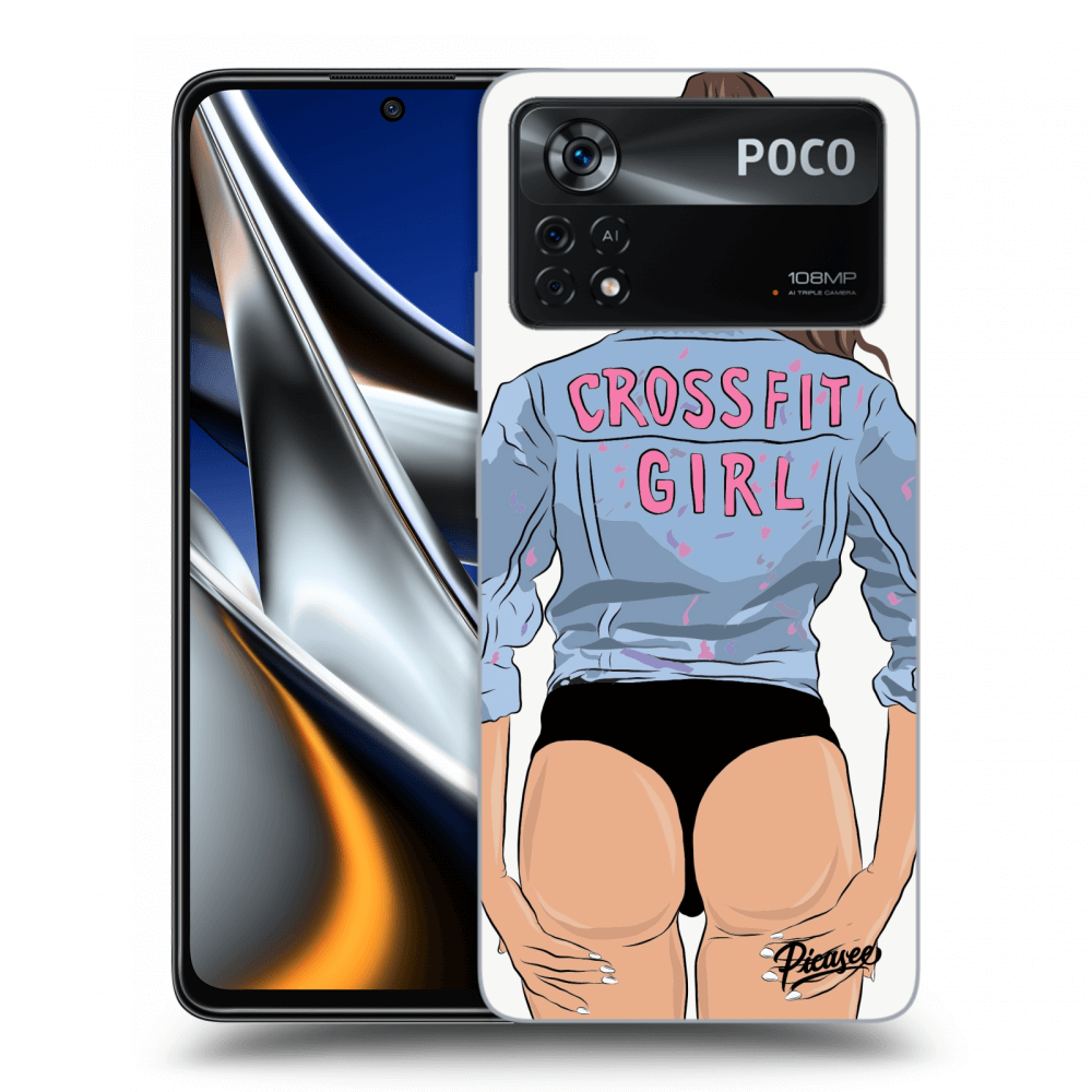 Picasee husă neagră din silicon pentru Xiaomi Poco X4 Pro 5G - Crossfit girl - nickynellow