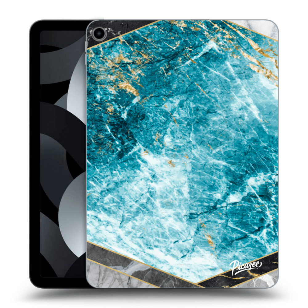 Picasee husă neagră din silicon pentru Apple iPad Air 5 10.9" 2022 - Blue geometry