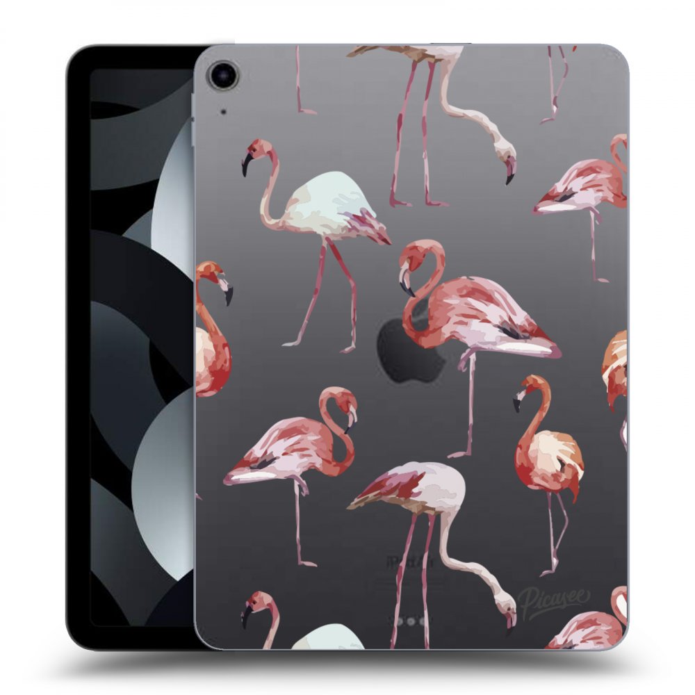 Picasee husă transparentă din silicon pentru Apple iPad Air 5 10.9" 2022 - Flamingos
