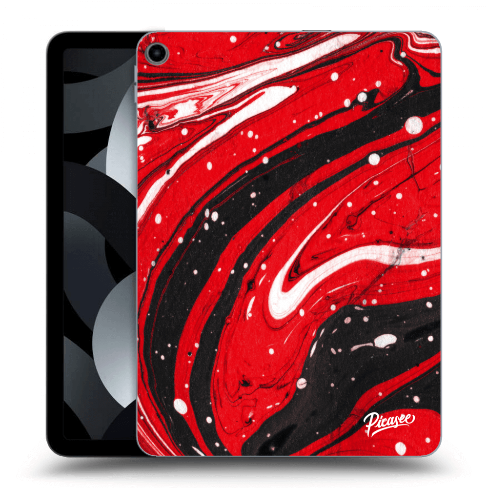 Picasee husă transparentă din silicon pentru Apple iPad Air 5 10.9" 2022 - Red black