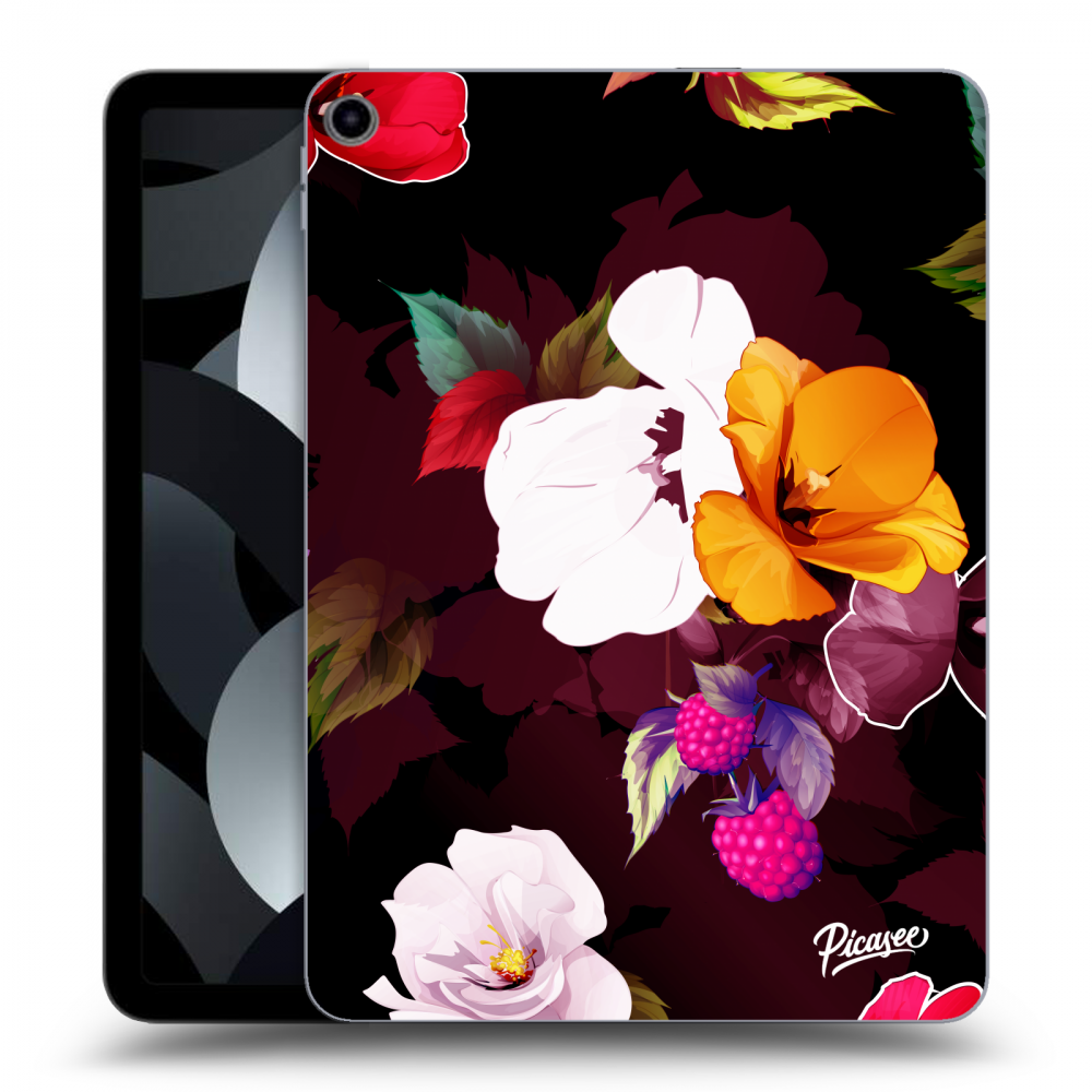 Picasee husă transparentă din silicon pentru Apple iPad Air 5 10.9" 2022 - Flowers and Berries