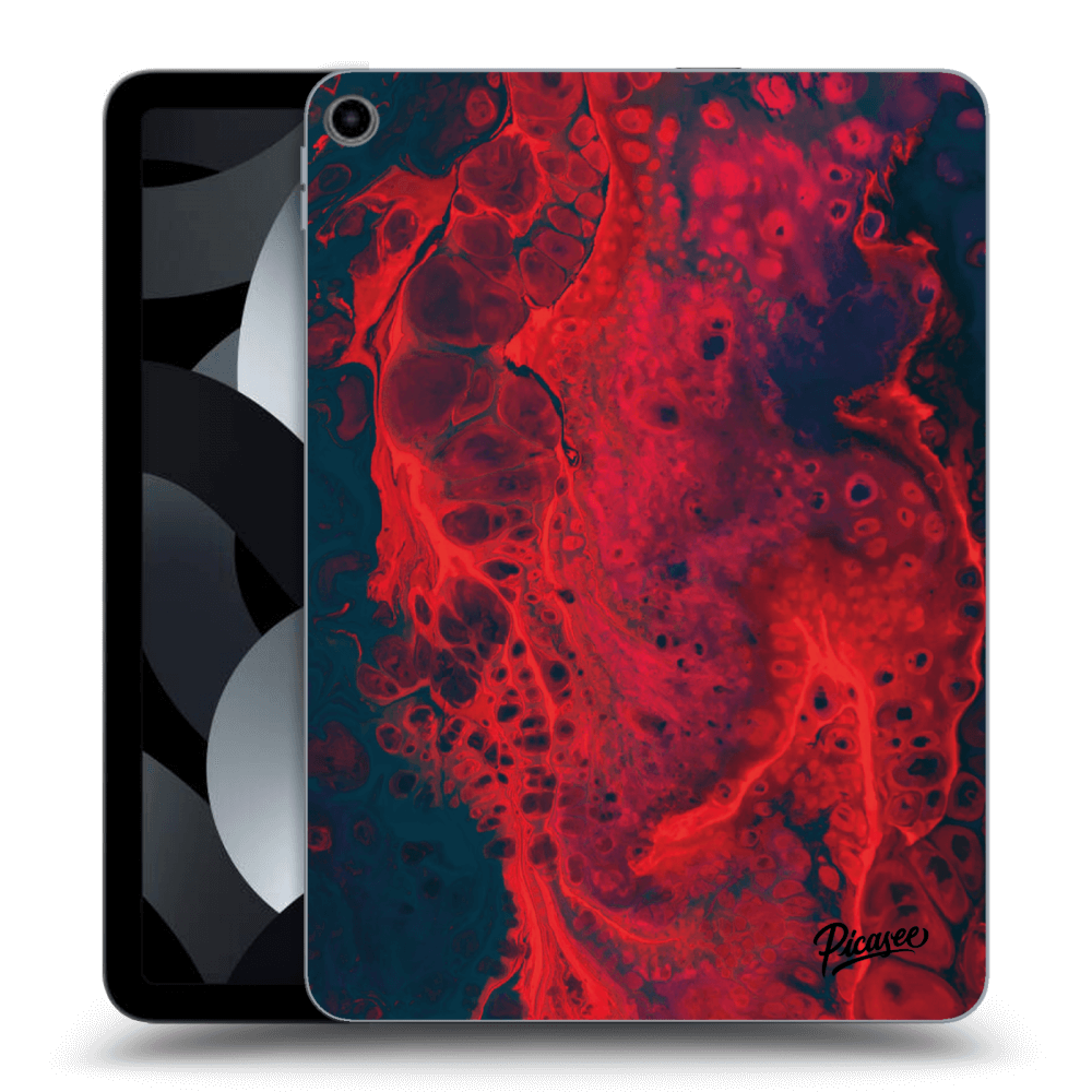 Picasee husă neagră din silicon pentru Apple iPad Air 5 10.9" 2022 - Organic red