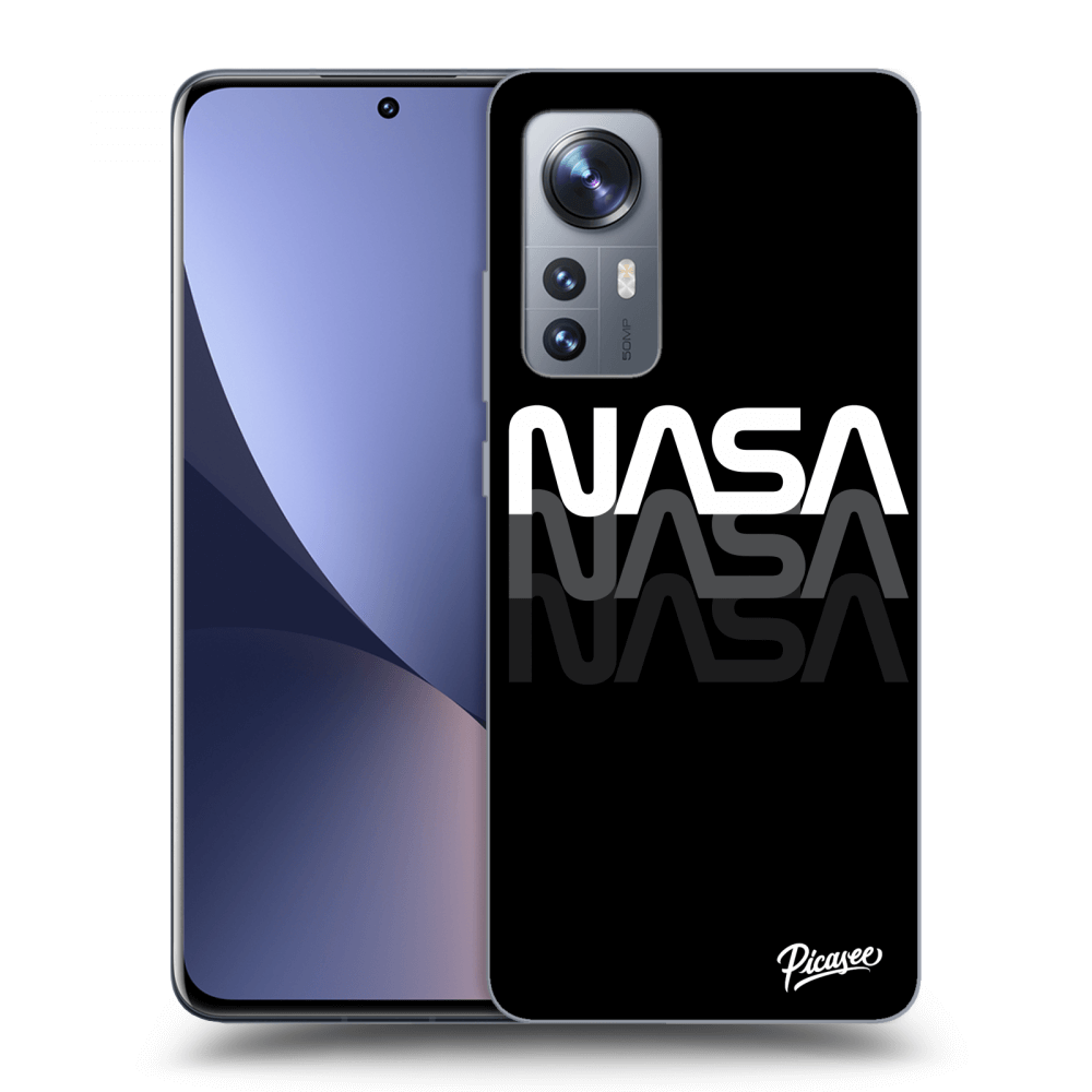 Picasee husă neagră din silicon pentru Xiaomi 12 - NASA Triple