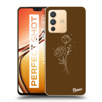 Husă pentru Vivo V23 5G - Brown flowers