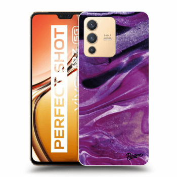 Husă pentru Vivo V23 5G - Purple glitter