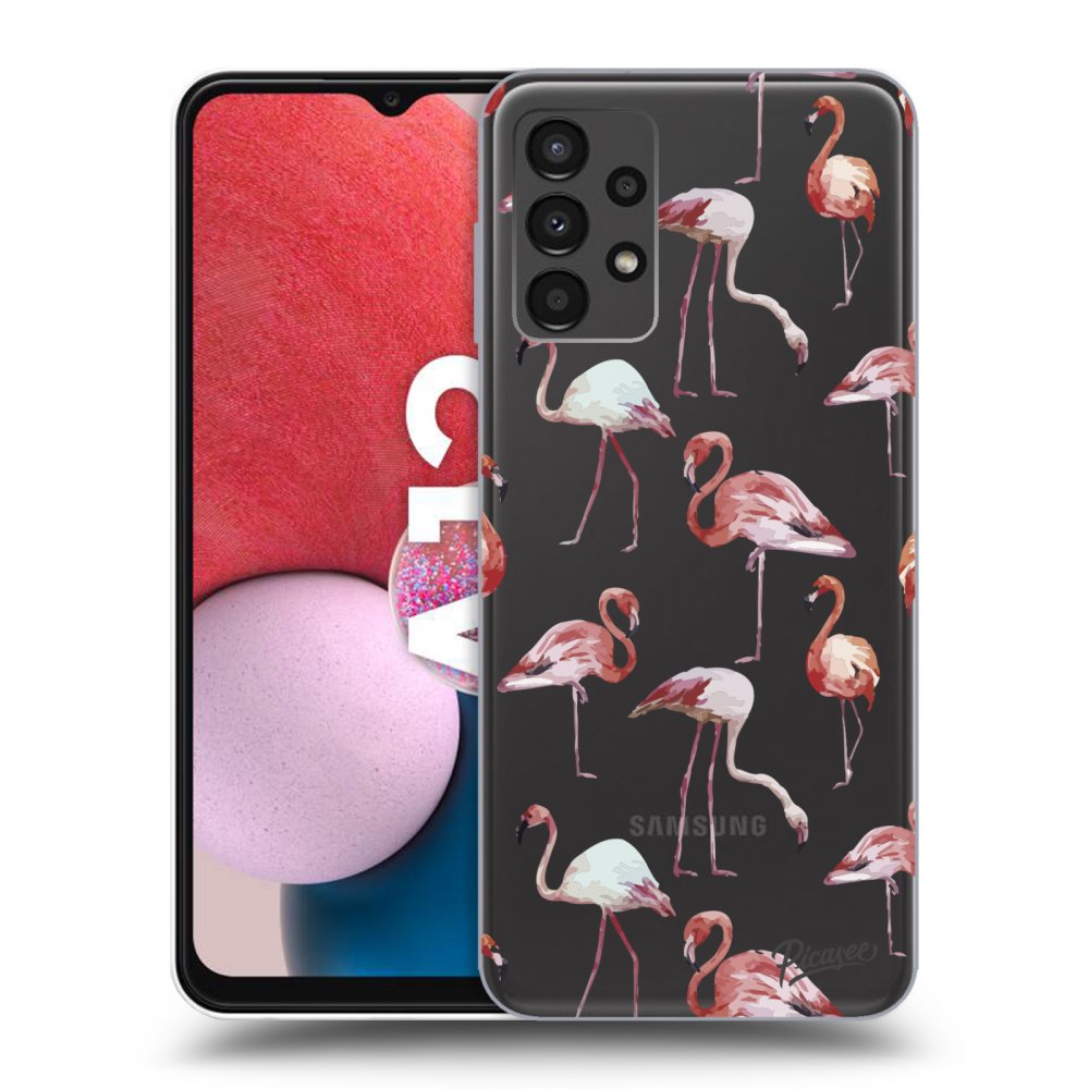 Picasee husă transparentă din silicon pentru Samsung Galaxy A13 4G A135 - Flamingos