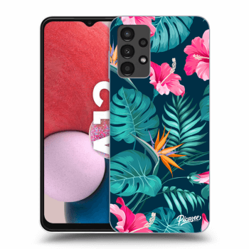 Husă pentru Samsung Galaxy A13 4G A135 - Pink Monstera