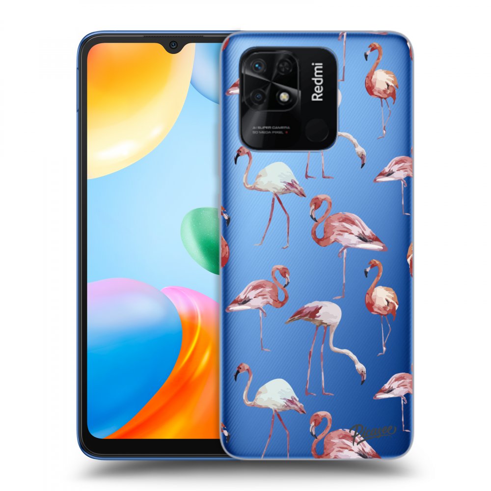 Picasee husă transparentă din silicon pentru Xiaomi Redmi 10C - Flamingos