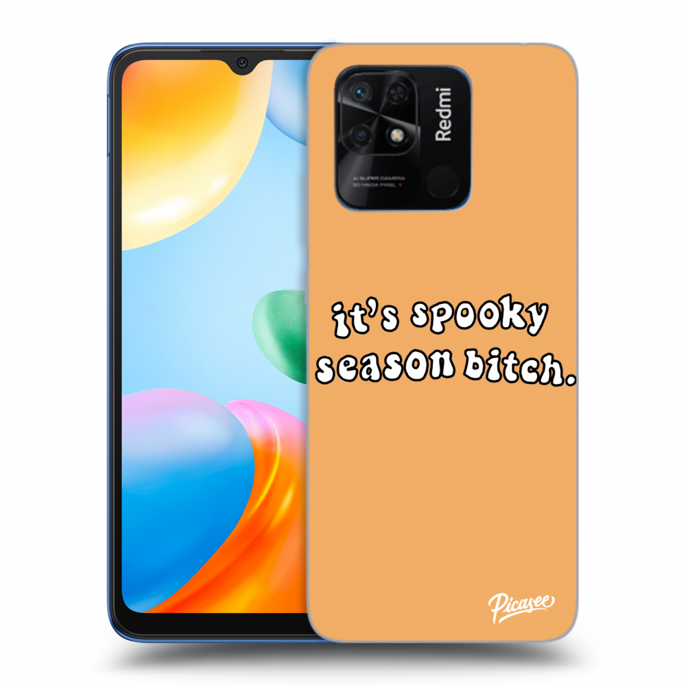 Picasee husă neagră din silicon pentru Xiaomi Redmi 10C - Spooky season