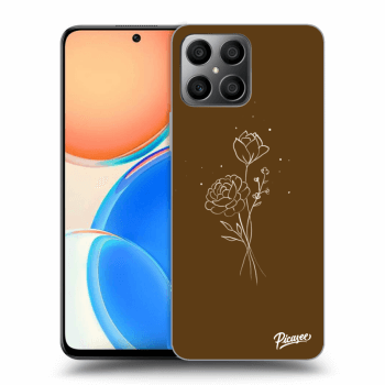 Husă pentru Honor X8 4G - Brown flowers