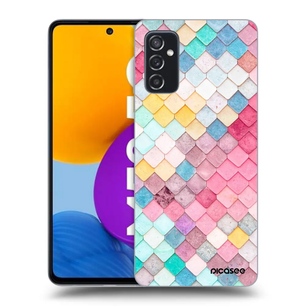 Picasee husă neagră din silicon pentru Samsung Galaxy M52 5G - Colorful roof