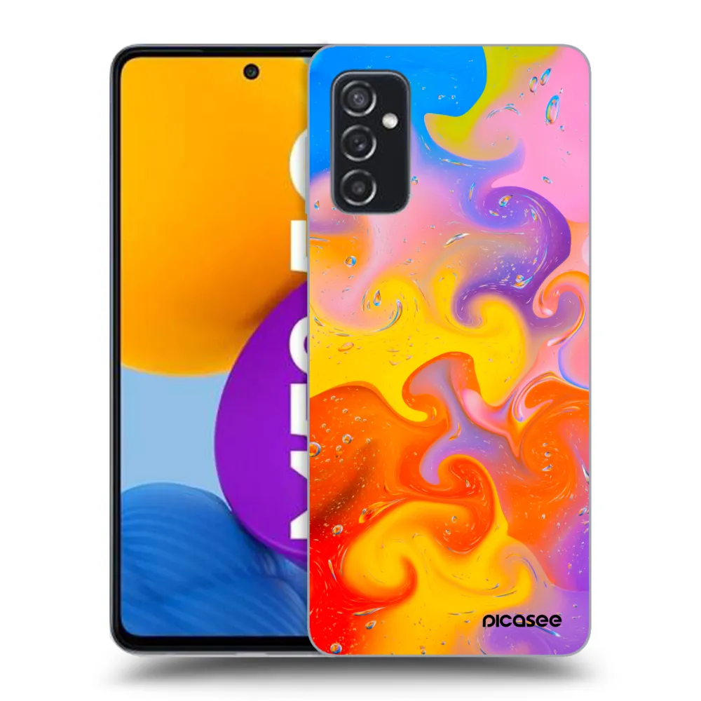 Picasee husă neagră din silicon pentru Samsung Galaxy M52 5G - Bubbles