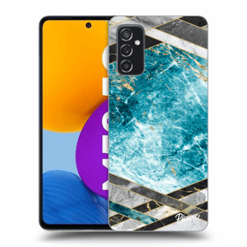 Husă pentru Samsung Galaxy M52 5G - Blue geometry