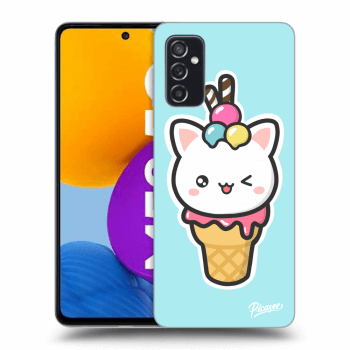 Picasee husă transparentă din silicon pentru Samsung Galaxy M52 5G - Ice Cream Cat