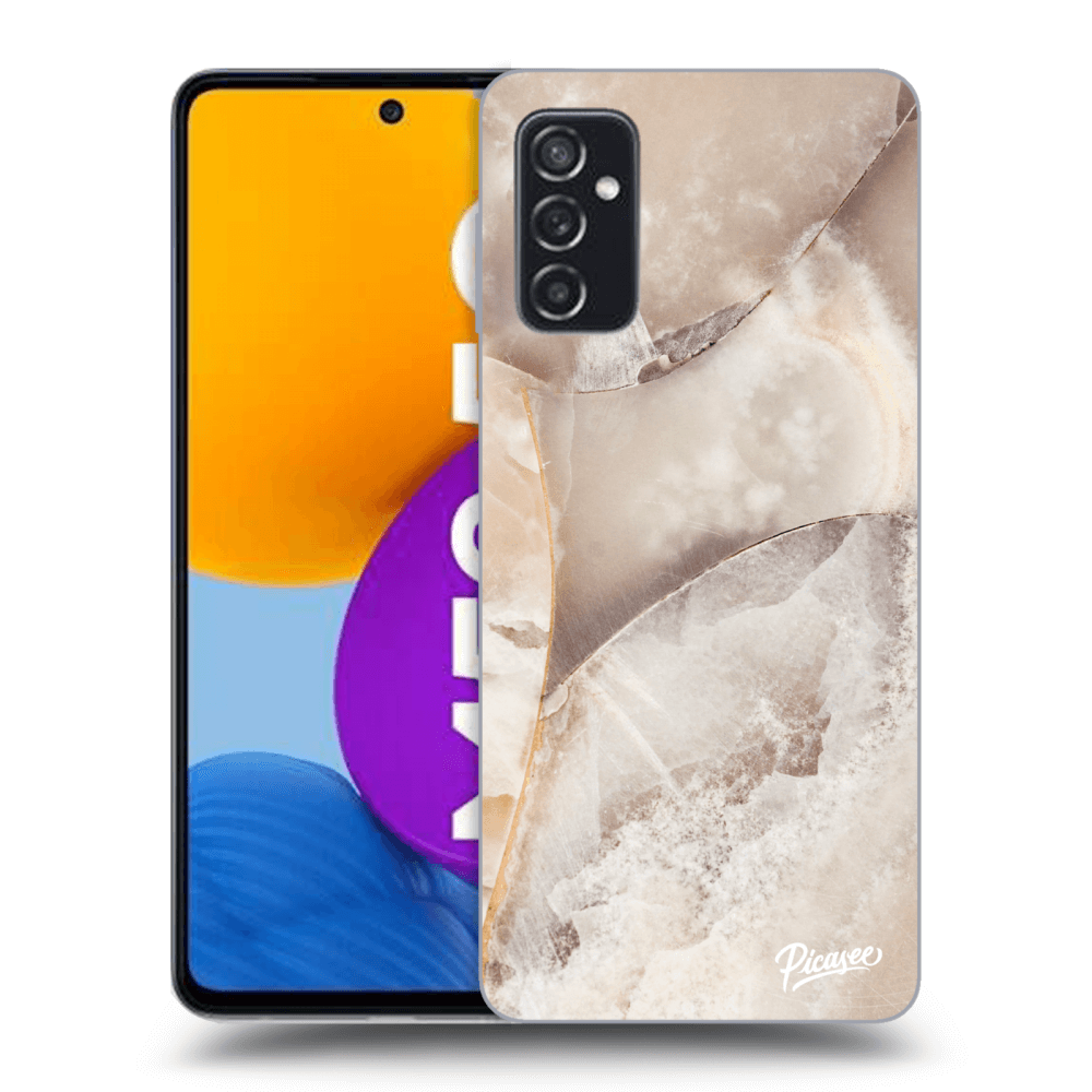 Picasee husă transparentă din silicon pentru Samsung Galaxy M52 5G - Cream marble