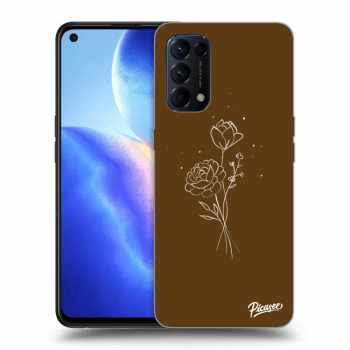 Husă pentru OPPO Reno 5 5G - Brown flowers